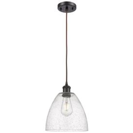 Ballston Bristol Glass 9" Mini Pendant - Oil Rubbed Bronze - Seedy Sha Ballston Bristol Glass 9" Mini Pendant - Oil Rubbed Bronze - Seedy Sha