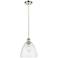 Ballston Bristol Glass 9" Mini Pendant - Polished Nickel - Seedy Shade