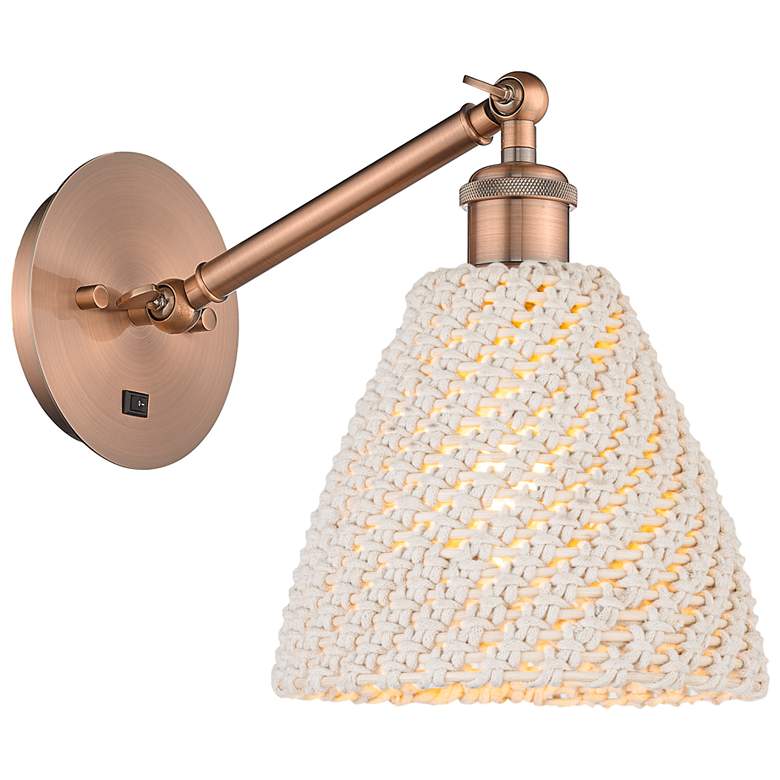 Image 1 Ballston Bristol Natural 10" High Antique Copper Adjustable Sconce