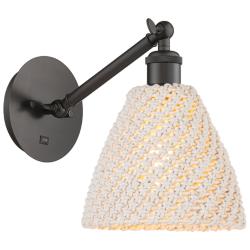 Ballston Bristol Natural 10" High Oil Rubbed Bronze Adjustable Sconce