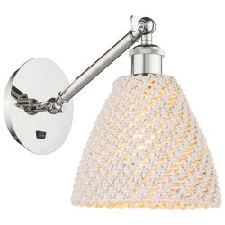 Ballston Bristol Natural 10" High Polished Nickel Adjustable Sconce