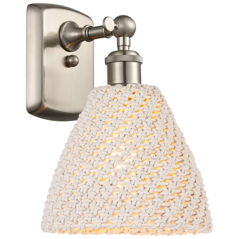 Image 1 Ballston Bristol Natural 11" High Brushed Satin Nickel Sconce With