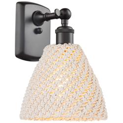 Ballston Bristol Natural 11" High Oil Rubbed Bronze Sconce With