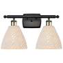 1_Ballston Bristol Natural 18"W 2 Light Black Antique Brass Vanity Light