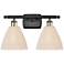 Ballston Bristol Natural 18"W 2 Light Black Antique Brass Vanity Light