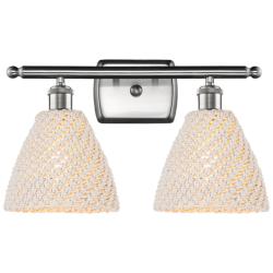 Ballston Bristol Natural 18"W 2 Light Brushed Satin Nickel Bath Light