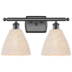 Ballston Bristol Natural 18"W 2 Light Oil Rubbed Bronze Vanity Light