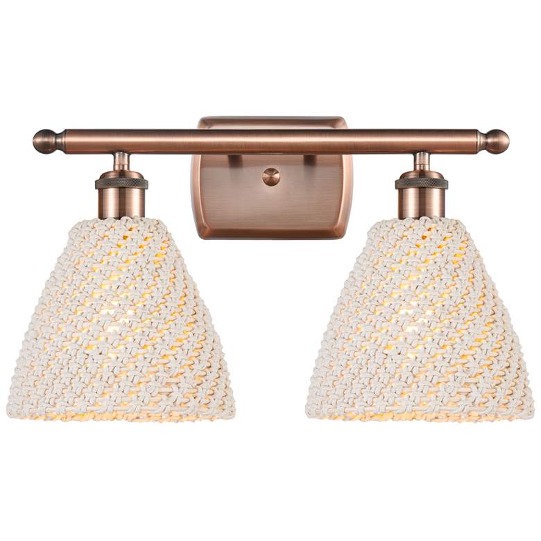 Image 1 Ballston Bristol Natural 18" Wide 2 Light Antique Copper Vanity Light