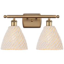 Ballston Bristol Natural 18" Wide 2 Light Brushed Brass Vanity Light