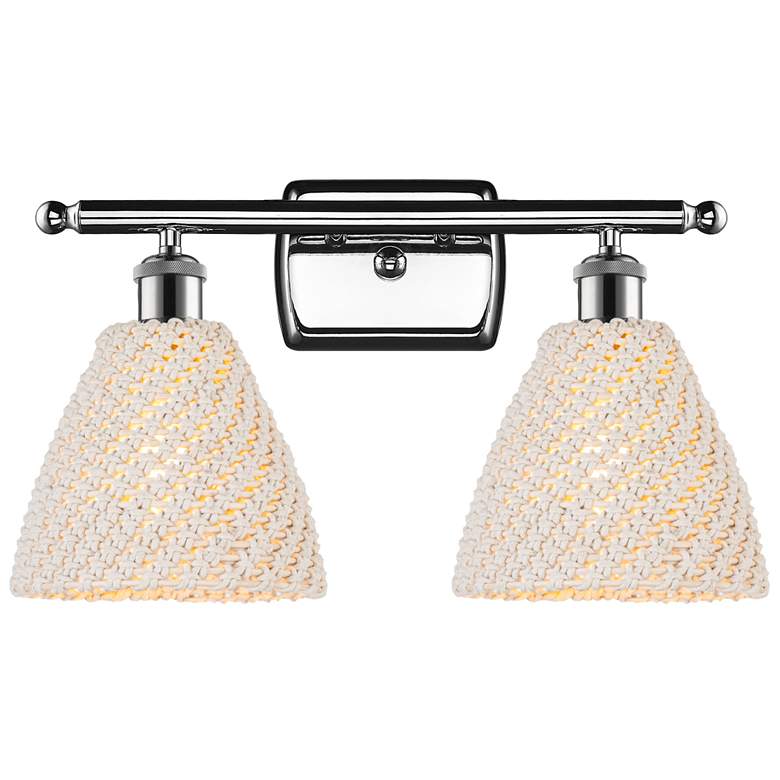 Image 1 Ballston Bristol Natural 18" Wide 2 Light Polished Chrome Vanity Light