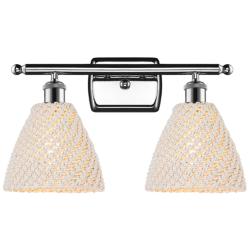 Ballston Bristol Natural 18" Wide 2 Light Polished Chrome Vanity Light