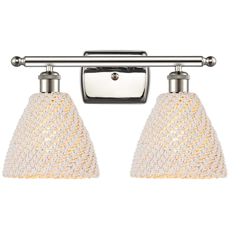 Image 1 Ballston Bristol Natural 18" Wide 2 Light Polished Nickel Vanity Light