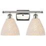1_Ballston Bristol Natural 18" Wide 2 Light Polished Nickel Vanity Light