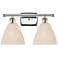 Ballston Bristol Natural 18" Wide 2 Light Polished Nickel Vanity Light