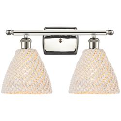 Ballston Bristol Natural 18" Wide 2 Light Polished Nickel Vanity Light