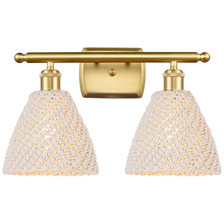 Image 1 Ballston Bristol Natural 18" Wide 2 Light Satin Gold Bath Light With