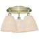 Ballston Bristol Natural 21" Wide 3 Light Antique Brass Flush Mount