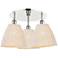 Ballston Bristol Natural 21" Wide 3 Light Polished Nickel Flush Mount