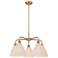 Ballston Bristol Natural 26"W 5 Light Copper Stem Hung Chandelier