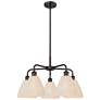 Ballston Bristol Natural 26"W 5 Light Oiled Bronze Stem Chandelier