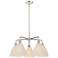 Ballston Bristol Natural 26"W 5 Light Polished Nickel Stem Chandelier