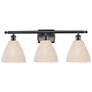1_Ballston Bristol Natural 28"W 3 Light Oil Rubbed Bronze Vanity Light