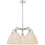 Ballston Bristol Natural 28"W 5 Light Polished Nickel Stem Chandelier