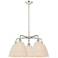 Ballston Bristol Natural 28"W 5 Light Polished Nickel Stem Chandelier