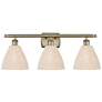 1_Ballston Bristol Natural 28" Wide 3 Light Antique Brass Vanity Light