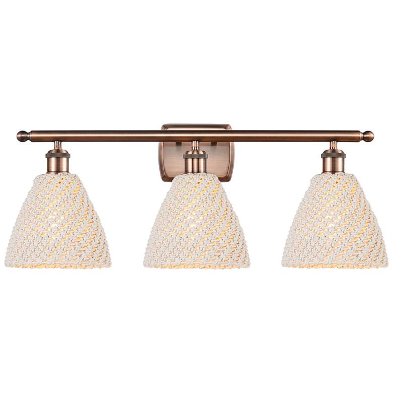Image 1 Ballston Bristol Natural 28" Wide 3 Light Antique Copper Vanity Light