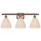 Ballston Bristol Natural 28" Wide 3 Light Antique Copper Vanity Light