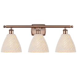 Ballston Bristol Natural 28" Wide 3 Light Antique Copper Vanity Light
