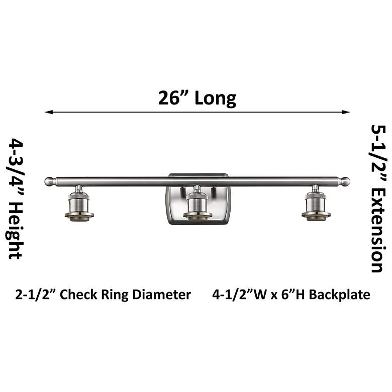 Image 2 Ballston Bristol Natural 28" Wide 3 Light Brushed Brass Vanity Light more views