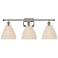 Ballston Bristol Natural 28" Wide 3 Light Polished Nickel Vanity Light