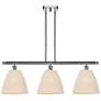 Ballston Bristol Natural 36"W 3 Light Chrome Stem Hung Island Light