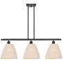 Ballston Bristol Natural 36"W 3 Light Oiled Bronze Stem Island Light