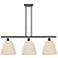 Ballston Bristol Natural 36"W 3 Light Oiled Bronze Stem Island Light