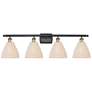 1_Ballston Bristol Natural 38"W 4 Light Black Antique Brass Vanity Light