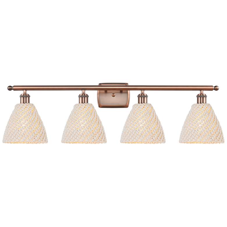 Image 1 Ballston Bristol Natural 38" Wide 4 Light Antique Copper Vanity Light