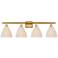 Ballston Bristol Natural 38" Wide 4 Light Satin Gold Bath Light With