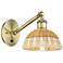 Ballston Bristol Natural II 10" High Antique Brass Adjustable Sconce