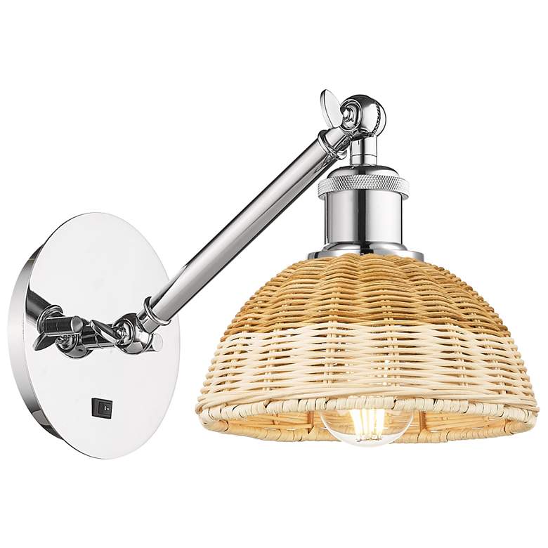 Image 1 Ballston Bristol Natural II 10" High Polished Chrome Adjustable Sconce