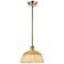 Ballston Bristol Natural II 12"W Antique Brass Stem Hung Mini Pendant