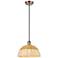 Ballston Bristol Natural II 12"W Antique Copper Cord Hung Mini Pendant