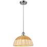 1_Ballston Bristol Natural II 12"W Chrome Cord Hung Mini Pendant