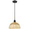 Ballston Bristol Natural II 12"W Oiled Bronze Cord Hung Mini Pendant