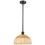 1_Ballston Bristol Natural II 12"W Oiled Bronze Stem Hung Mini Pendant