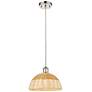 1_Ballston Bristol Natural II 12"W Polished Nickel Cord Mini Pendant