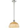 1_Ballston Bristol Natural II 12"W Polished Nickel Stem Mini Pendant
