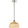Ballston Bristol Natural II 12"W Polished Nickel Stem Mini Pendant